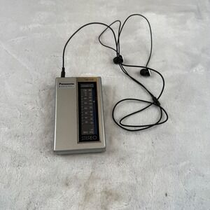 Panasonic RF-444 Vintage FM-AM Stereo Portable Pocket Radio Receiver Silver